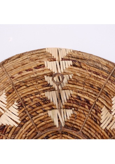 Kaunos 60x14 Cm Çap- Doğal Abaka Duvar Tabağı