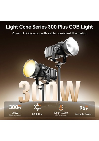 Photoolex Cone 300w Plus Cob Profesyonel Video Ve Stüdyo Işığı - Tf-ls-062pl
