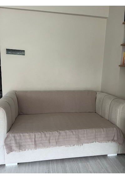 Koltuk Örtüsü Balıksırtı Desenli Siyah