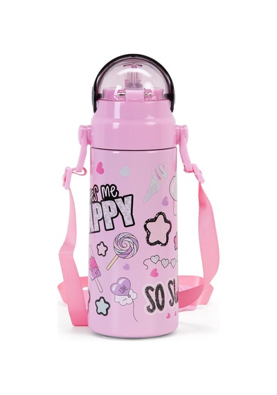 Muggle Çelik Matara 550 Ml - Pembe Açık Pembe