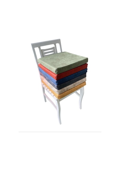 Plastik Sandalye Minderi Balkon Bahçe Minderi Ahşap Mobilya Koltuk Minderi 40x40x5cm Mavi