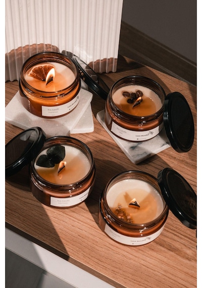 El Yapımı Bebek Pudrası Kokulu %100 Soya Wax Mumu 230ml-3219
