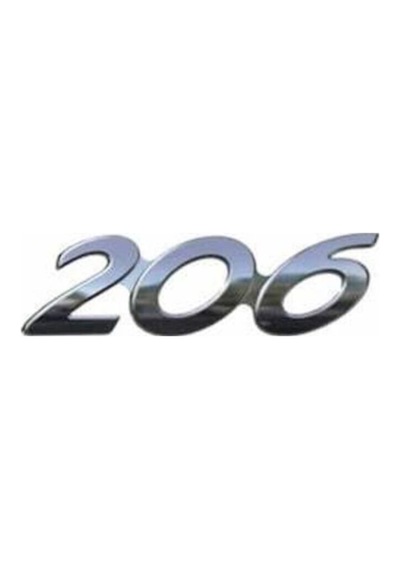 Peugeot 206 Arka 206 Yazısı -aslan Arması Ve Peugeot Yazısı Set