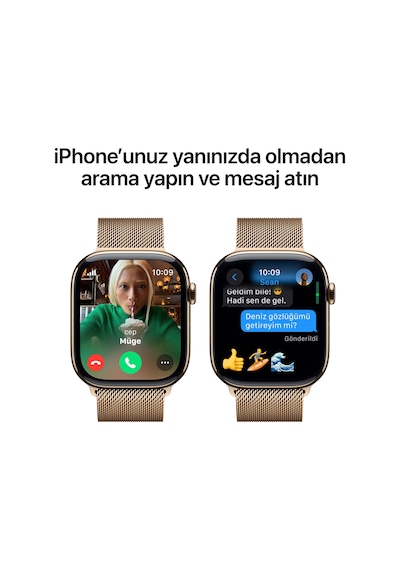 Apple Watch Series 10 GPS + Cellular 42 MM Titanyum Kasa Milano Loop Akıllı Saat (Apple Türkiye Garantili)