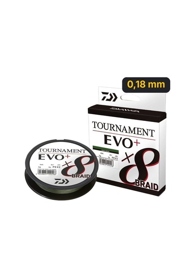 Daiwa Tournament Evo+ 8b Dark Green İp Misina 270m 0,18 mm