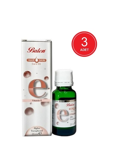 Balen E Vitamini Saç ve Cilt Bakım Yağı 3 x 20 ML