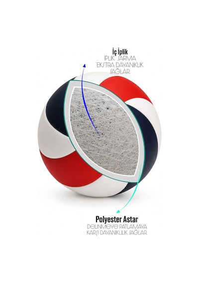 Voleybol Topu Swirl Soft Touch Yapıştırma Yumuşak Yüzey 8 Panel 5 Numara Kırmızı Beyaz Kv600