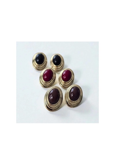 Lunarie Oval Vintage Küpe Vıp Antialerjik Kararmayan Kahverengi
