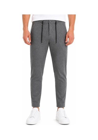 Hzr Wear Erkek Jogger Pantolon Esnek Kumaş Likralı Slim Fit Bağcıklı Antrasit
