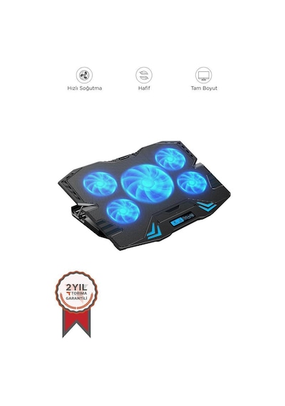 Torima Cf-05 Ayarlanabilir Dizüstü Bilgisayar Rgb Soğutma Fanı Siyah