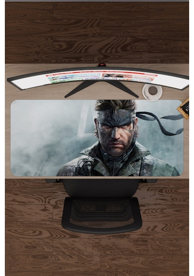 Metal Gear Solid Kaymaz Dikişli Kauçuk Oyuncu Mousepad V1 - 90x40 Xxl Gaming Mouse Pad Fare Altlığı