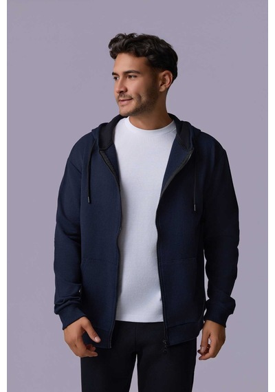 Defys Defy S Erkek Oversize Kapüşonlu Fermuarlı Cepli Sweatshirt Lacivert - 527577758 Lacivert Defys Defy S Erkek Oversize Kapüşonlu Fermuarlı Cepli Sweatshirt Lacivert - 527577758 Lacivert