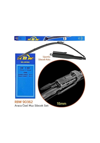 Silecek Süpürgesi 750/750 Mm Aerotwın Ford Tourneo Connect/transit Connect 2013