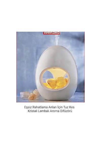 Doğal Tuz Lambalı Aroma Terapi Difüzörü, Uzun Süreli Çalışma Ve Rahatlatıcı Spa Etkisi