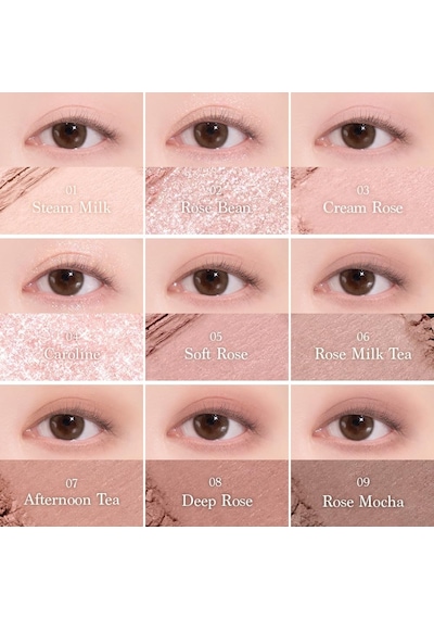 Mat Ve Işıltılı Renk Seçenekleri Sunan Far Paleti Shadow Palette 27 Rose Milk Tea Diğer