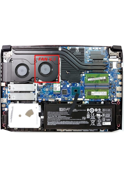 Acer Uyumlu Aspire 7 A715-75G-57D1, A715-42G-R3B8 Notebook CPU-GPU Fan