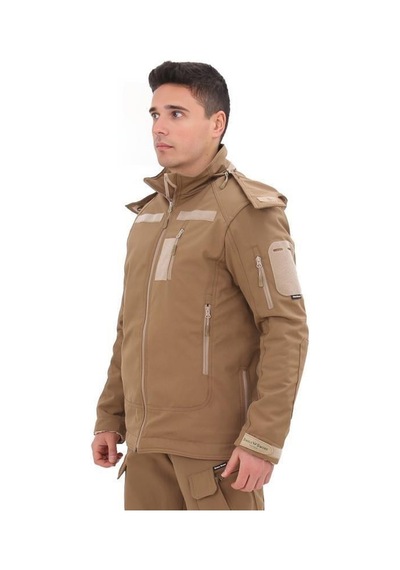 Terrien Dağcı Kıyafeti Avcı Giysisi Single Sword Su&rüzgâr Geçirmez Kapüşonlu Softshell Kışlık Erkek Mont Çok Renkli