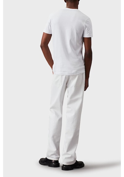 Calvin Klein Erkek T Shirt J30j314544 Yaf Beyaz Beyaz