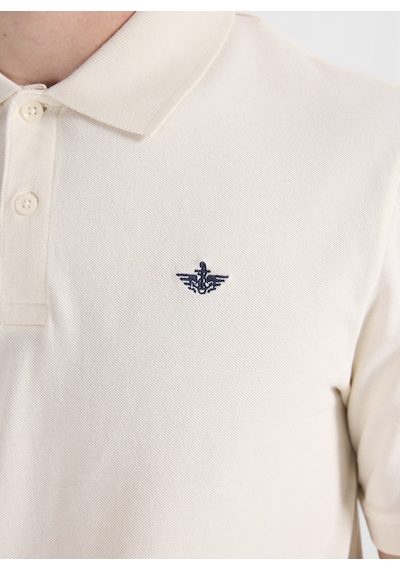 Dockers Bej Erkek Slim Fit Logo Baskılı Polo T-shirt A1159-20