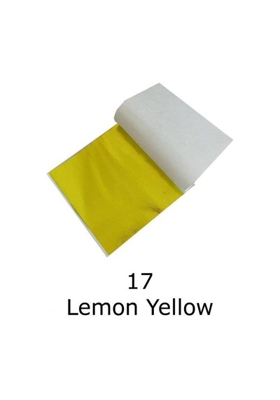 Varak Kaplama Yaprak Metalik Folyo 9x9cm 10lu 17 Lemon Yellow R5799f-17 Karışık