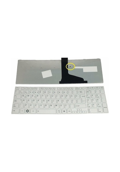 Toshiba Satellite L850-15m C855-28h C850d-10k Beyaz Notebook Klavye
