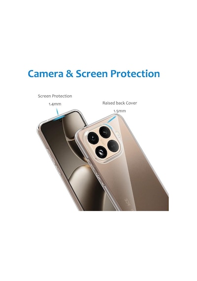 Xiaomi 15t Pro Uyumlu Silikon Kılıf - Kamera Korumalı Esnek Pastel Renk Kapak - Şeffaf Şeffaf