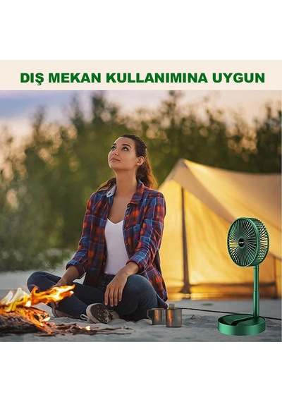 Robeve Masaüstü Vantilatör Şarjlı Vantilatör 3 Kademeli Vantilatör Fan Masa Üstü Kompakt Vantilatör