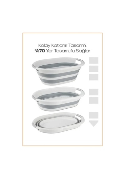 Katlanabilir 26 Lt Çamaşır Selesi Dar Alanların Kurtarıcısı 40x55 Cm Beyaz