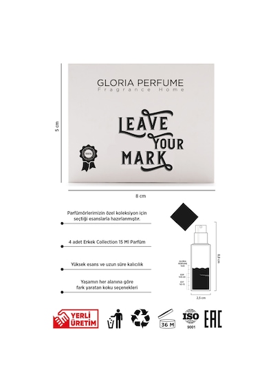 Gloria Perfume Leave Your Mark Erkek Parfüm Seti EDP GLR.20.012 60 ML