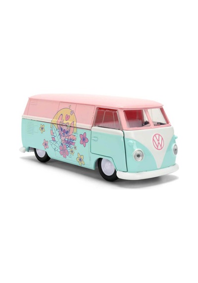 Jada 1:32 Disney Stitch Angel 1961 Volkswagen Bus Model Araba Çok Renkli