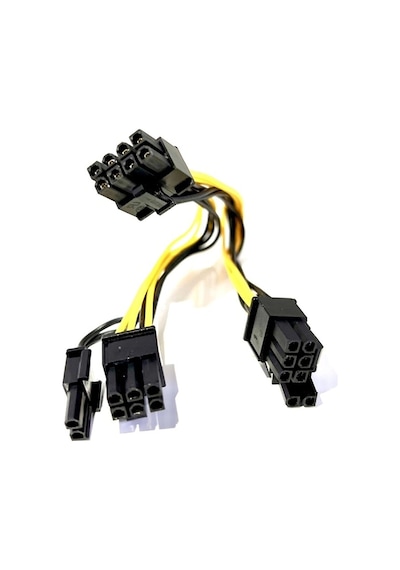 PCI-e 8 Pin Erkek - Çift 8 Pin (6+2) Erkek Modüler Güç Kaynağı Ka