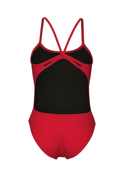 Arena Swimsuit Lace Back Solid Kadın Kırmızı Yüzücü Mayo 004651405