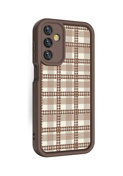 Galaxy Uyumlu A25 Kılıf Kamera Korumalı Baskılı Arka Yüzey Klas Kapak - Açık Kahve Açık Kahve Açık Kahve