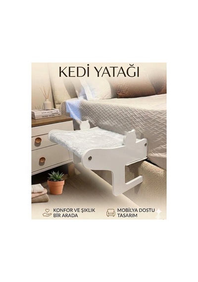 Mobilya Dostu-yer Kaplamaz-kedi Yatağı Askılı Model Beyaz