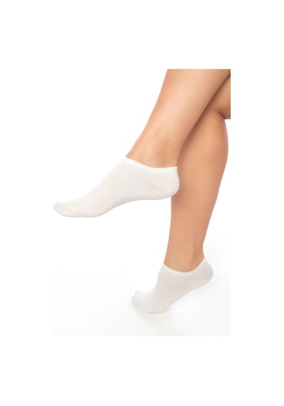 Saysez Bambu Kadın Sneaker Beyaz-kahve-bej Çorap Dikişsiz Görünmez Bilekte Spor Çorap Premium 6'lı Paket Renkli