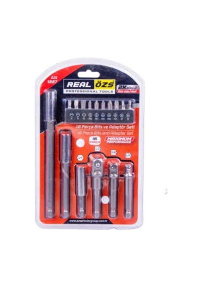 Real Özs 16 Parça Bits ve Adaptör Seti