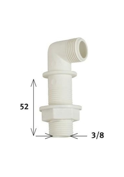 Klozet Temiz Su Giriş Dirseği 5,2 Cm 3/8 1''