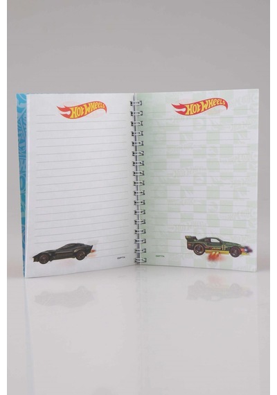 Yeni Sezon Lisanslı Hot Wheels Spırallı A6 Çizgili Not Defteri / Bloknot Ahşap
