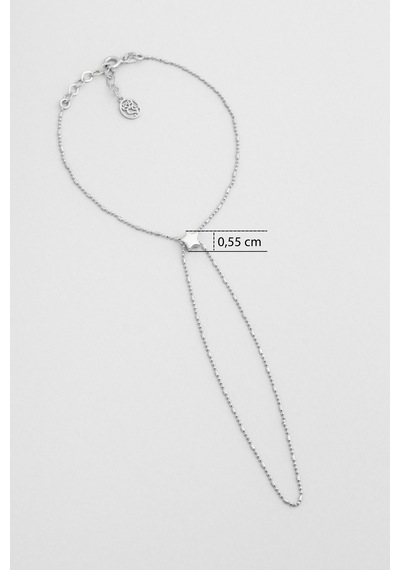Şans Yıldızı 18 Ayar Beyaz Altın Kaplama 19 Cm Gümüş Şahmeran Rodyum