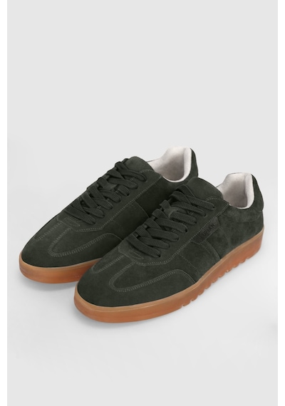 Lufian Pele Erkek Deri Sneaker Ayakkabı Haki Haki 112230232100630 Haki