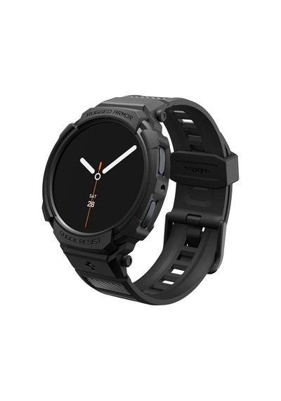 Galaxy Watch 9/8 40mm İle Uyumlu Kılıf & Kordon Kayış Rugged Armor Pro Matte Black - Acs10005 Yok