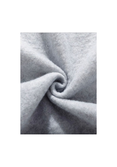 Herkesemoda Çilek Kurdele Baskı Detaylı Bisiklet Yaka Sweatshirt Gri