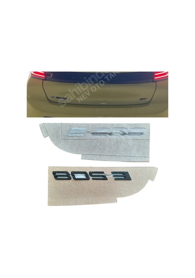 98542323sn Psa Grup Peugeot E208 Yazı Monogram Arka Yesıl-mavı