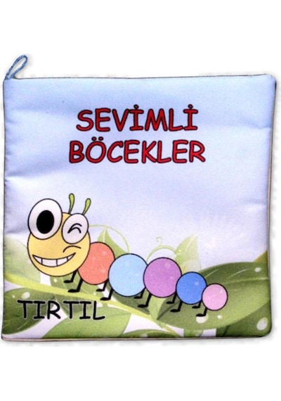 Tox Sevimli Böcekler Kumaş Sessiz Kitap T054 - Bez Kitap , Eğitici Oyuncak , Yumuşak Ve Hışırtılı