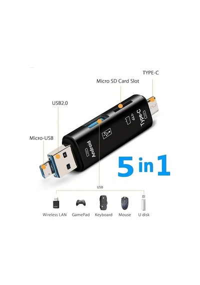 Store Otg 3 İn 1 Type-c Ve Micro Usb Tf Çevirici Dönüştürücü Kart Okuyucu 5068