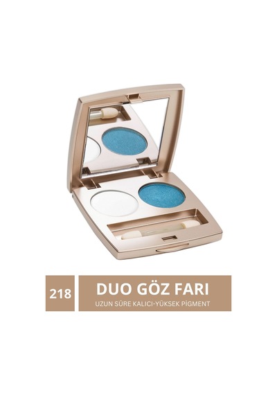 Matte İkili Toz Göz Farı Beyaz-turkuaz No: 218
