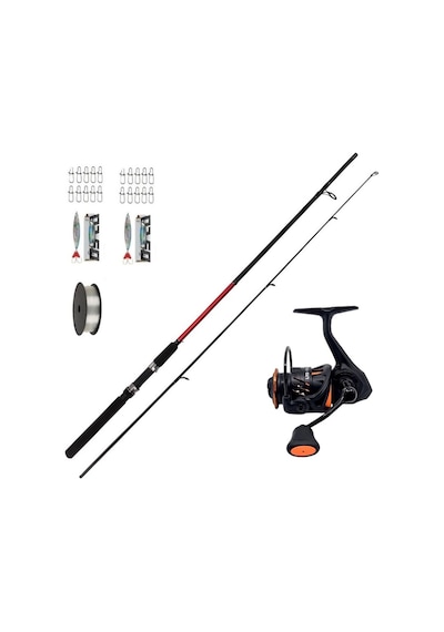 Savage Gear Orange Ltd 3000 Fd 9 Bilyeli Bauer Spinex 270 Cm 10-40 Gr. Atarlı Spin Olta Seti