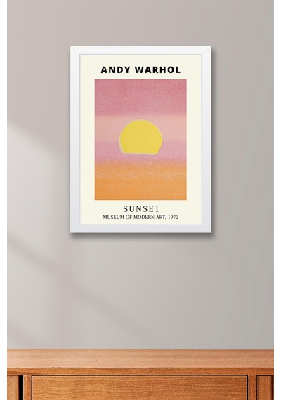 Andy Warhol Sunset Çerçeveli Tablo - Eklektik Tarz Duvar Dekoru