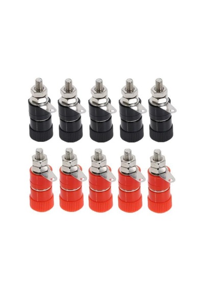 Koodmax 5 Takım 4mm Orta Boy Born Klemens 5 Kırmızı - 5 Siyah