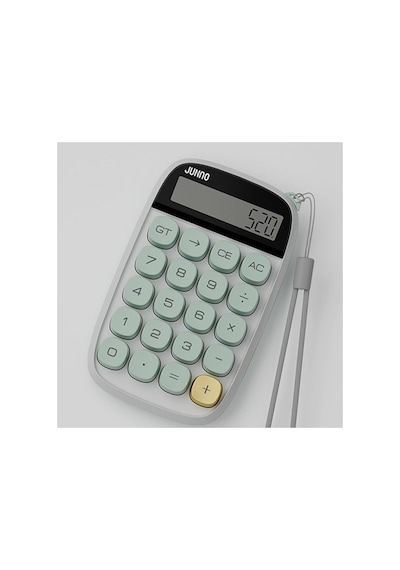 Junno Kompakt Hesap Makinesi, Lcd Ekran, Mint Yeşili Tuşlar, 14.8 X 9.2 Cm Çok Renkli